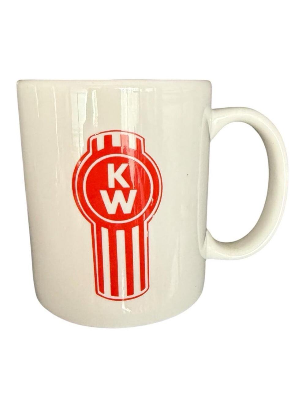 Vintage Kenworth KW Mug - Retro Red & White Design - Excellent Condition
